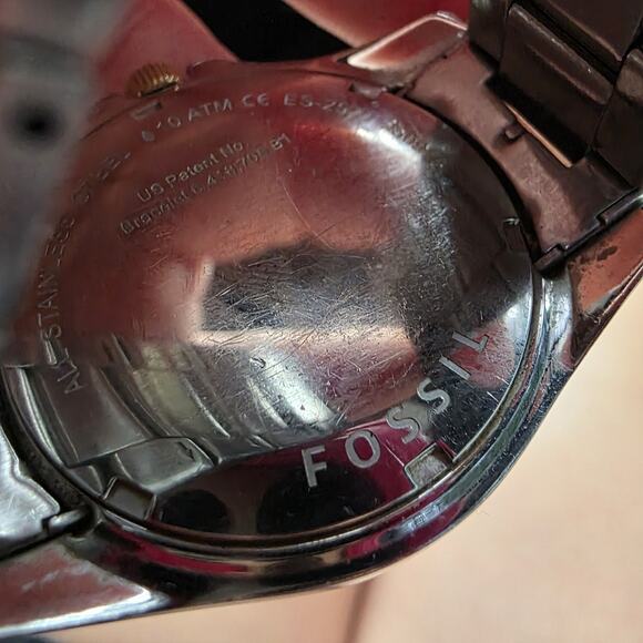 Fossil Women ES2521 Riley Silver Dial Multifunction Pave Bezel Quartz Watch 7" - Picture 3 of 14